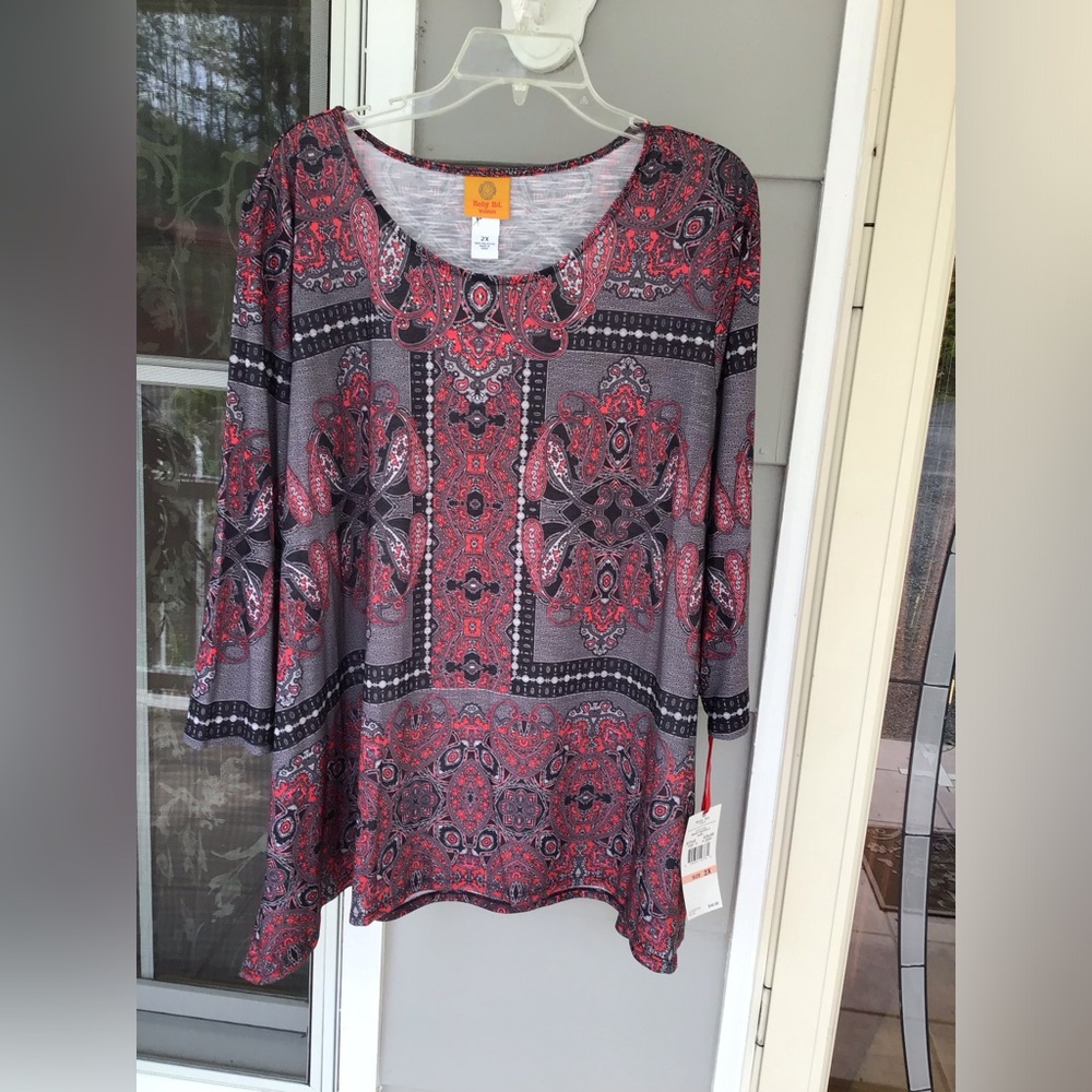 Ruby Rd. Woman’s tunic top 2X plus size new with tags dressy church..